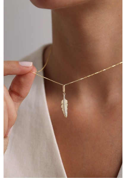 Taşlı Tüy Charm Bileklik