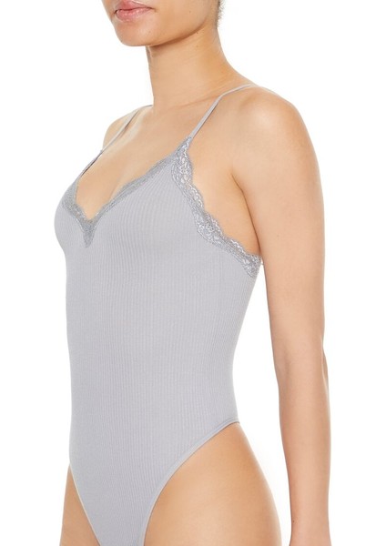 Dikişsiz Dantelli Bodysuit