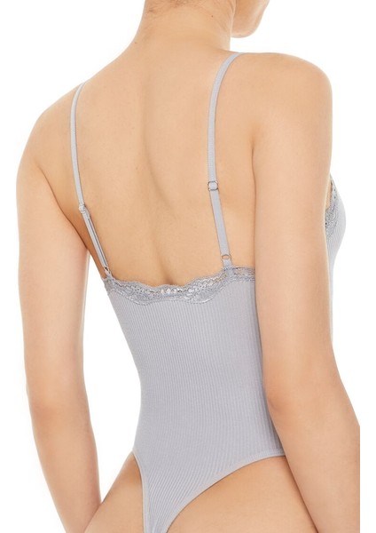 Dikişsiz Dantelli Bodysuit