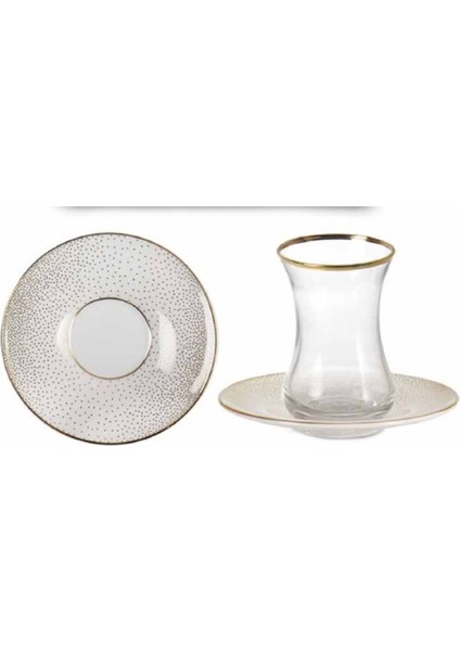 Çay Takımı Porselen Tabak 12 Parça