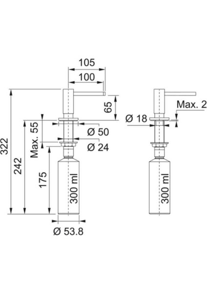 Maris Mrg 120-35-35 Slate Gri Granit Eviye + Active Plus Doccia 2.0 Armatür + Comfort Sıvı Sabunluk Üçlü Set fırsatları