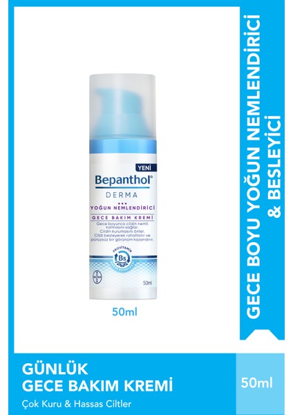 Derma Gece Bakım Kremi 50 ml + 5 Adet Cilt Bakım Kremi 3.5 G