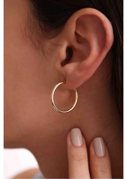 Italyan Tasarım Halka Ince Form Küpe fiyatları