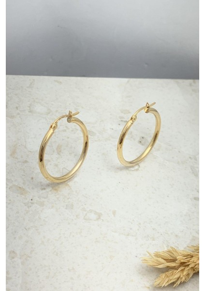 Italyan Tasarım Halka Ince Form Küpe indirimleri