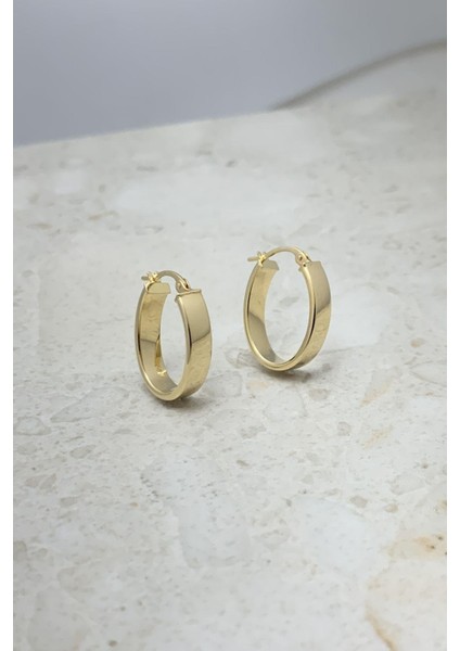 Italyan Tasarım Oval Halka Küpe fırsatları