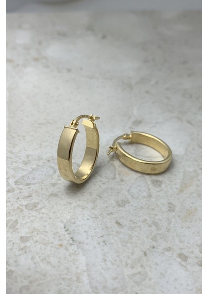 Italyan Tasarım Oval Halka Küpe indirimleri