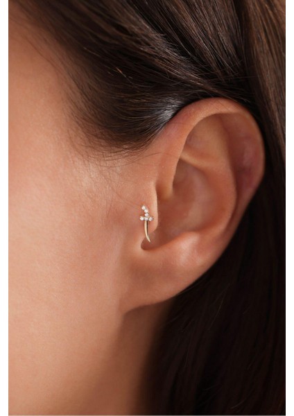 Şans Kılıç Taşlı Tragus Küpe