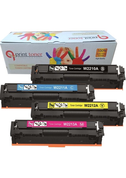 Hp 207A Muadil Toner Çipli Set Siyah Mavi Sarı Kırmızı W2210A W2211A W2212A W2213A Garantili