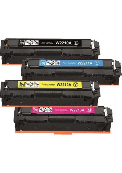 Hp 207A Muadil Toner Çipli Set Siyah Mavi Sarı Kırmızı W2210A W2211A W2212A W2213A Garantili