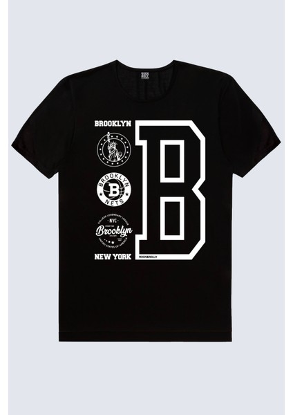 Brooklyn Logo Siyah Erkek Tişört fiyatları