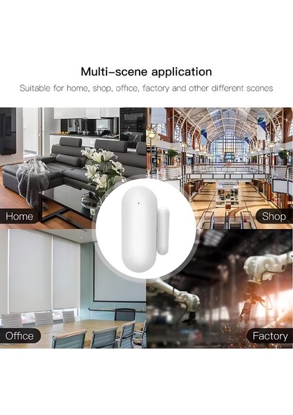 Akıllı Kapı/pencere Sensörü | Wi-Fi Mobil Uygulama ve Sesli Asistan Destekli Güvenlik Cihazı