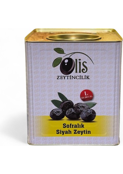 Siyah Zeytin Süzme Ağırlık 10 kg L. 231260 Kalibre Teneke