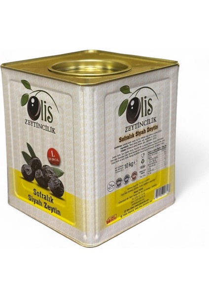 Siyah Zeytin Süzme Ağırlık 10 kg L. 231260 Kalibre Teneke