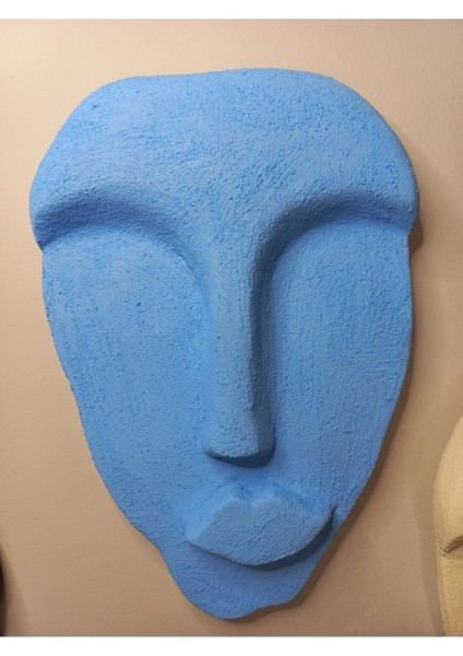 El Yapımı Minimalist Tasarım Duvar Dekorasyon Maskları (Maskeleri) 5'Li Set