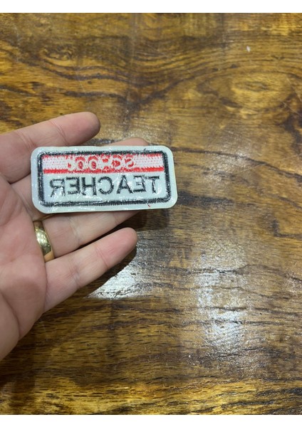 6x3 cm Ütü Ile Yapışan Teacher Arma Dikiş Aplike fiyatları