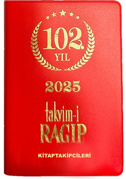 2025 Takvimi Ragıp Uluğ 102. Yıl Cep Boy Plastik Kapak, Türkiye Haritası Hediyeli