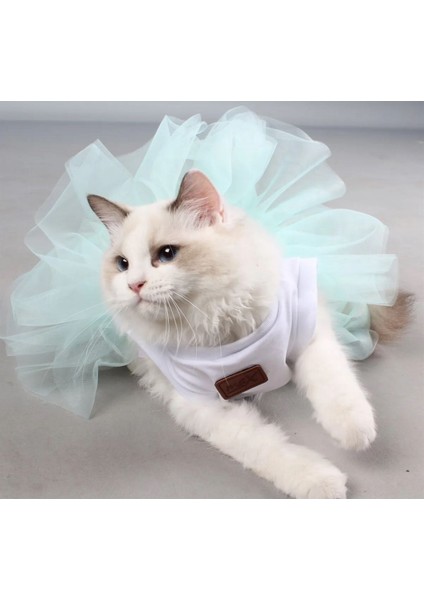 Prenses Tütü Kedi ve Köpek Elbisesi Yeşil