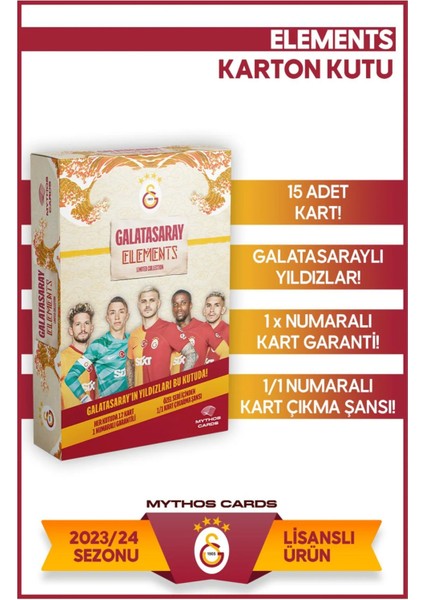 Mythos Cards Galatasaray 2023-24 Sezonu Elements Serisi - Kutu