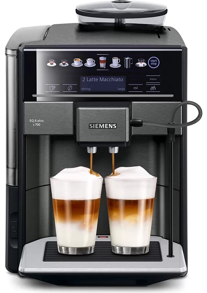 Sıemens Eq6 Plus S700 Tam Otomatik Espresso Makinesi Aynı Anda 2 Fincan Kahve + Kahve Çekirdeği