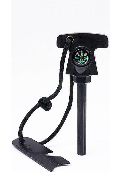 Çok Amaçlı Pusulalı Çakmak Taşlı Magnezyum Çubuğu OUT-4510