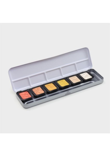 Metalik Yaldız Tablet Sulu Boya Seti 6 Renk FO600