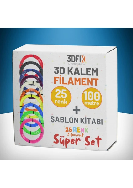 3D Kalem Filament + Süper Şablon Seti