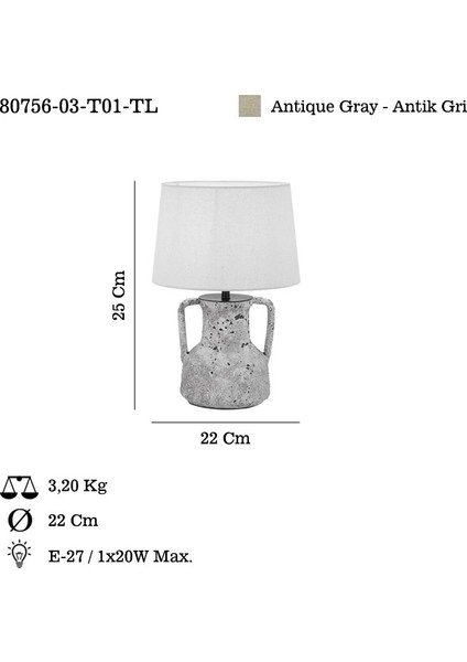Solvıto 03 Masa Lambası 1 x E27