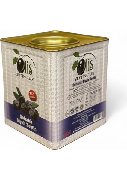 Siyah Zeytin Süzme Ağırlık 10 kg 2Xs. 351380 Kalibre Teneke