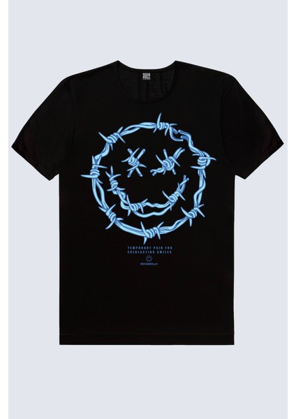 Dikenli Yüz Siyah Erkek Tişört fiyatları