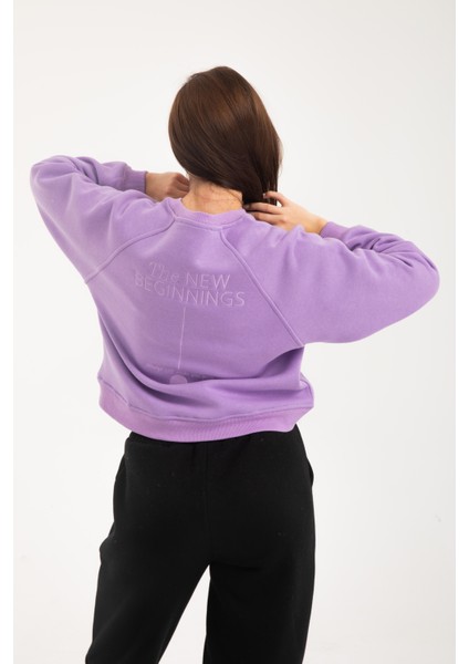 Nakış Detaylı Şardonlu Sweatshirt