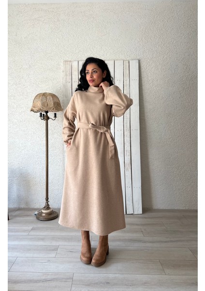 Uzun Bej Salaş Kaşe Elbise modelleri