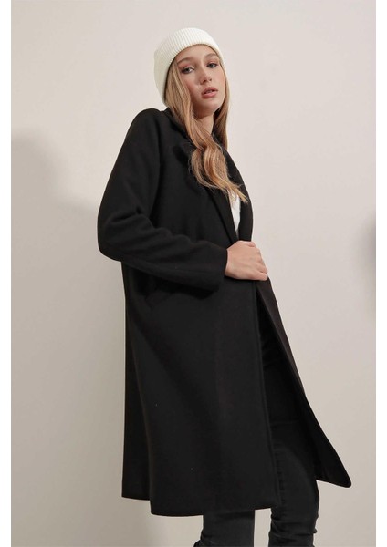 9085 Kaşe Kaban - Siyah fırsatları