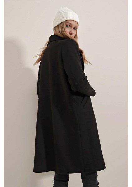 9085 Kaşe Kaban - Siyah indirimleri