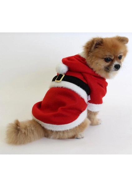 Noel Baba Pet Ceket Kedi Köpek Kıyafeti