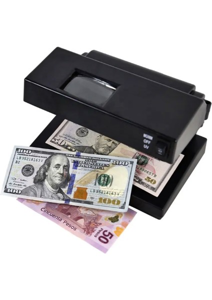 Para Cihazı Ultraviyole Işıklı Büyük Büyüteç Taşınabilir Para Kontrol