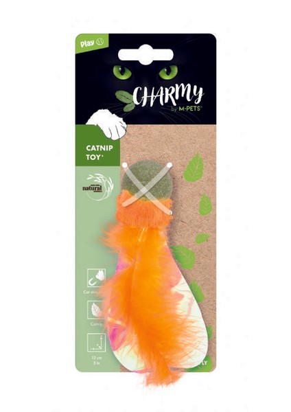 Charmy Fırefly Catnipli Kedi Oyuncağı Turuncu