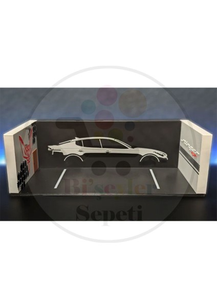 1:64 Kia Stinger Diorama Garaj Parking Diecast - Araç Dahil Değildir.