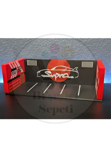 1:64 Toyota Supra Diorama Garaj Parking Diecast - Araç Dahil Değildir. modelleri