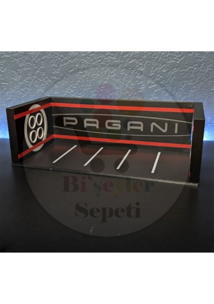 1:64 Pagani Diorama Garaj Parking Diecast - Araç Dahil Değildir.