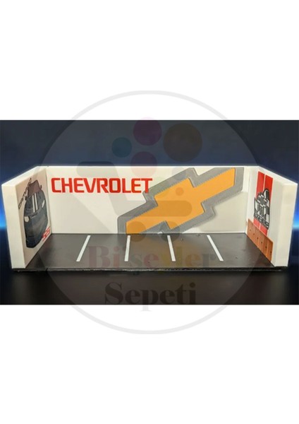 1:64 Chevrolet Diorama Garaj Parking Diecast - Araç Dahil Değildir.