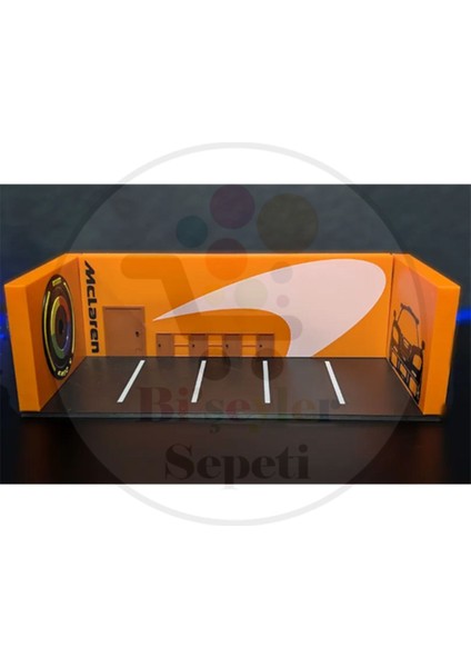 1:64 Mclaren Diorama Garaj Parking Diecast - Araç Dahil Değildir.
