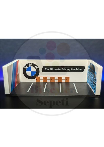 1:64 Bmw Diorama Garaj Parking Diecast - Araç Dahil Değildir.