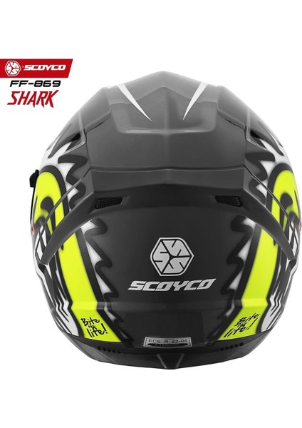 Motosiklet Kaskı 869 Shark Tam Kapalı