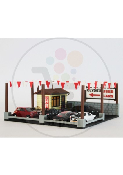 1:64 Oto Galeri Dealers Diorama Diecast Showroom (Araç Hariçtir.)