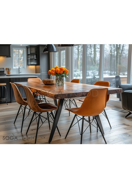 Doğal Masif Ceviz Ahşap Yemek Masası fiyatları