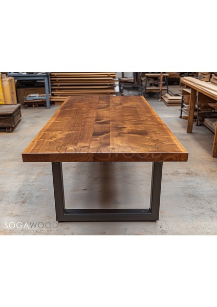 Doğal Masif Ceviz Ahşap Yemek Masası fırsatları