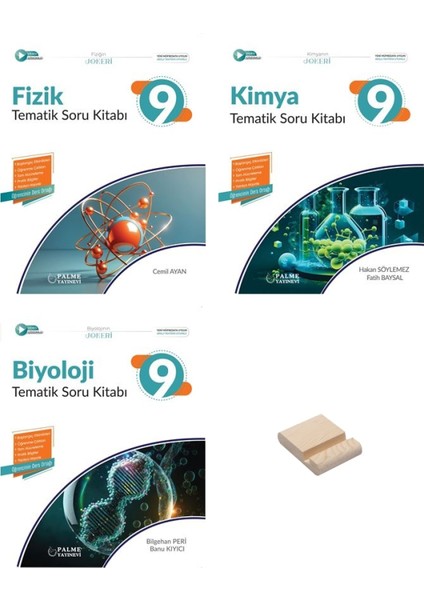 9. Sınıf Fizik Kimya ve Biyoloji 3'lü Set Tematik Soru Kitabı - Telefon Tutucu