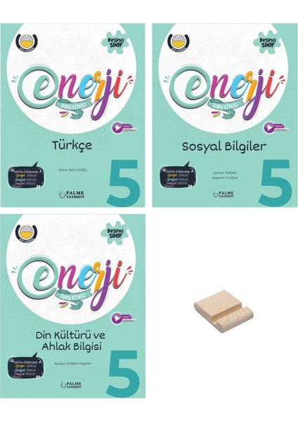 5. Sınıf Enerji Türkçe - Sosyal Bilgiler ve Din Kültürü ve Ahlak Bilgisi 3'lü Set Soru Bankası - Telefon Tutucu