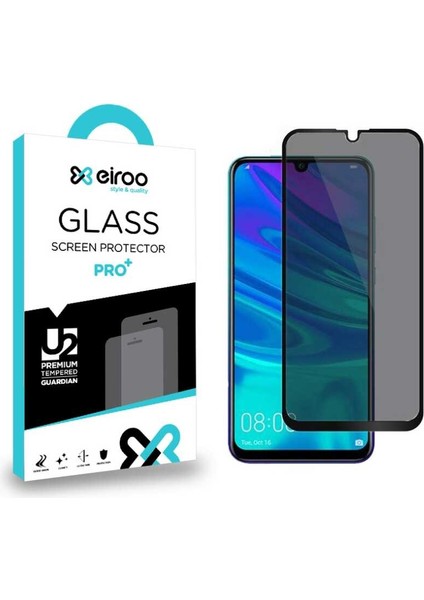 Huawei P Smart 2019 Privacy Tempered Glass Cam Ekran Koruyucu