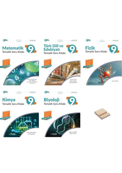 9. Sınıf Matematik Edebiyat - Fizik – Kimya ve Biyoloji Tematik Soru Kitabı 5'li Set - Telefon Tutucu